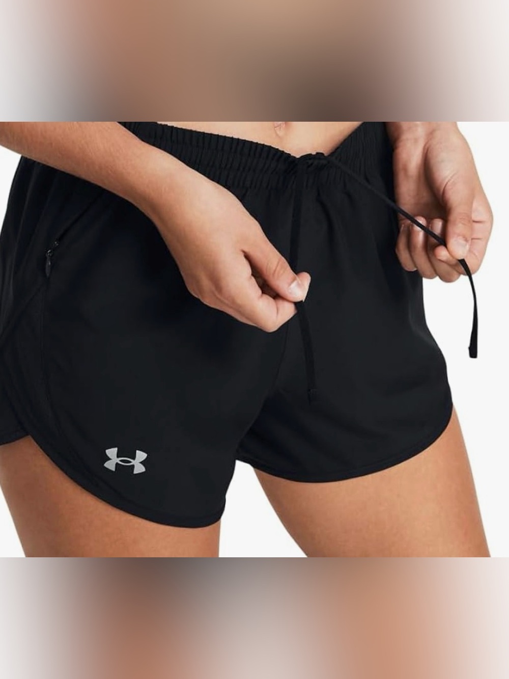 Under Armour Girls' Black Fly By Shorts Size Youth Medium